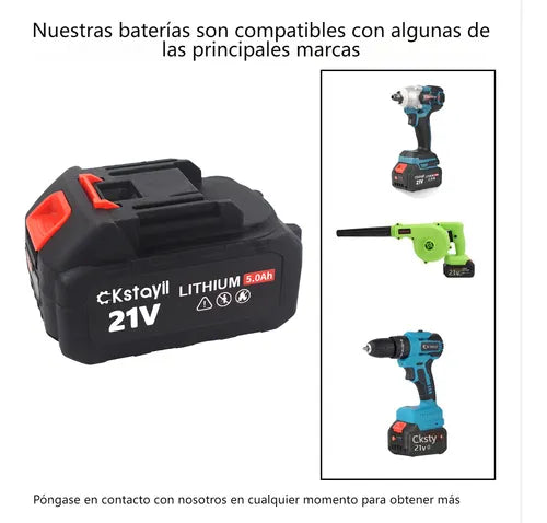 Batería recargable 21V para herramientas inalámbricas
